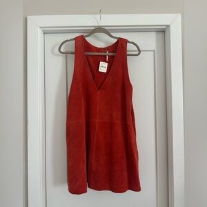 Retro Free People Orange Suede Dress - New with Tags